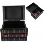 TOPINCN Book Shape Storage Box Decorative Trinket Faux Book Antique Book Invisible Book Wood Book A Fun Way to Hide and Protect Your Property - BQOWYQAS5
