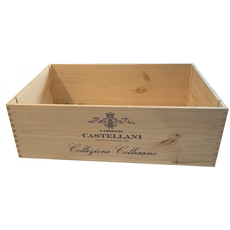 Vineyard Crates One 1 Decorative ITALY Wine Crate Wooden Box for Wine Storage Wedding Decor DIY Projects Garden Planter Boxes NO Lid NO Storage Inserts 12BtlStd - BJ6QC5KJO