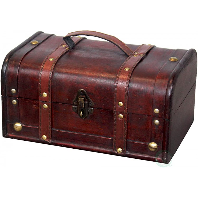 VintiquewiseTM Decorative Treasure Box Wooden Trunk Chest - BI54P21NY
