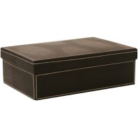 Wald Imports Black Paperboard 9.5" Decorative Storage Organizer Basket - B54FSVN5K