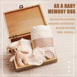 Wooden Memory Box Keepsake Box with Hinged Lid and Latch to Stash Precious Items Memories of Relatives EDUROMI Decorative Storage Box for Anniversary Wedding Memory Birthday Baby Shower Keepsakes Butterfly & Love - BWRF83FPM