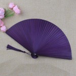 Aigial Chinese Style Hollow Carving Handmade Ladies Folding Hand Fan Daily Craft Small Folding Fan All Bamboo Fan Classical Gift Fan-Blue - BHZ09MX09