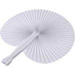 Bestage 60 Pack Folding Handheld Fans Paper White Wedding Round Shaped Accordion Fans Assortment with Plastic Handle for Birthday Party Favors Kids SuppliesRound - B5DL8DNS5