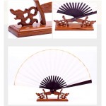 Fcloud Display Holder Chinese Fan Decorative Stand Bamboo Folding Fan Stand Home Decor Living Room Decoration Figurines - BBLNGMWLU