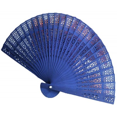 FeiFei66 Fashion Hand Held Fans Wedding Hand Fragrant Party Carved Bamboo Folding Fan Chinese Style Wooden Fan - BX65271IC