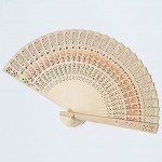 Hand Fans Folding fan Chinese Wooden Hand fan Wedding Hand Fragrant Party Carved Bamboo Folding Fan Chinese Style Wooden Decorative Fans Dance Party Color : White - B5H8283DO
