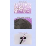 Hub's Gadget 5 Piece Chinese Style Floral Folding Hand Fan Vintage Handheld Silk Folding Fan with Different Patterns Folding Fans for Women Wedding Dancing Party Color Random - B9JXTP36G