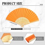 Jetec 5 Pieces Paper Bamboo Hand Fan Decorative Folding Fan DIY Paper Fan Colored Chinese Fan Handheld Asian Decor for Church Wedding Party Favors DIY Decoration - B9V3MTE8N