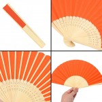JOHOUSE Hand Held Paper Fans Bamboo Folding Fans Handheld Folded Fan for Church Wedding Gift Party Favors DIY Decoration 12 Pack Multicolor - BCCQ6W7PL