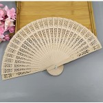 Legends Wedding Sandalwood Fans- Baby Shower Gifts & Wedding Favors Hand Held Folding Fans Wooden Openwork Personal Handheld Folding Fans for Wedding Party Home Decorations Birthday Gift 128 - BKABCM937