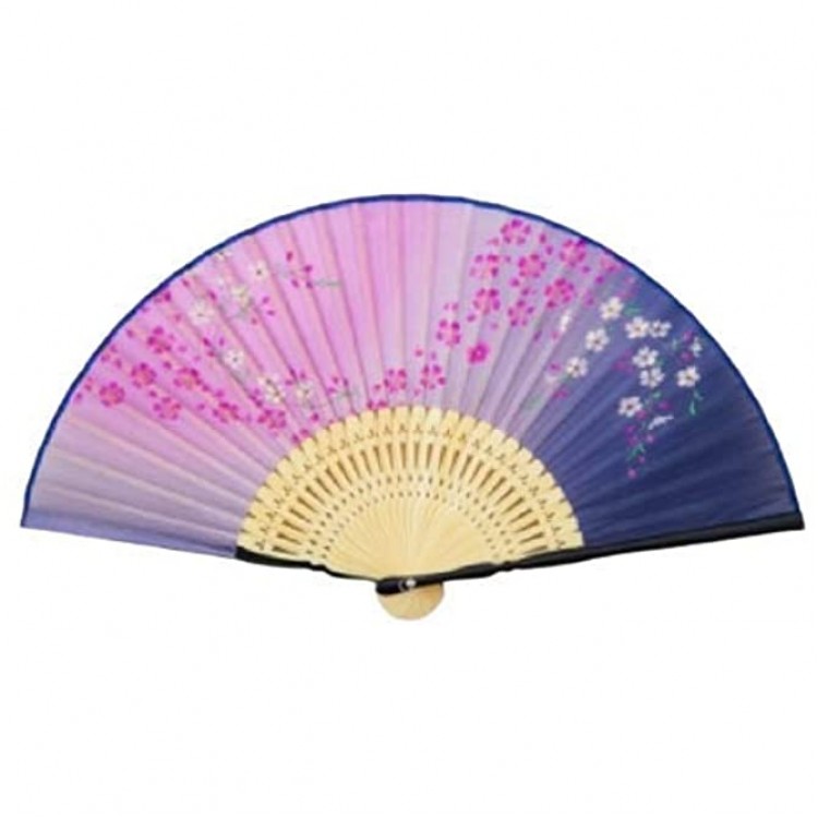 noren Japanese Traditional Hand Fan for Woman for Ladies Decorative Folding Fans Hand Fans Foldable Branch Cherry Blossoms - BSGLT3FAE