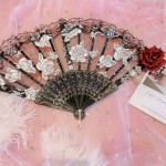 Rich Boxer Lolita Style Lace Handheld Fan Gorgeous European Style Rose Folding Fan for Party Show Cosplay Props Photo Props - BV25EC9HF