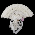 SDENSHI Vintage Style Non Folding Hand Fan Wedding Birde Flapper Accessories - BWZJ2Y99E