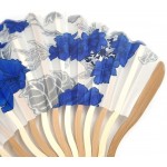 Silk Hand Fans with Silk Covering Curved Frame with Tassel Folding Fans for Women Girls Bamboo Frame with Silk Case Handhold Craft Fan Japanese Chinese Style Gift Fan Flower Pattern for Handbag - BR0GISVAQ