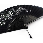 Wobe Grassflowers Folding Hand Held Fans with a Fabric Sleeve for Protection for Birthday Gifts Womens Folding Hand Fan Chinese Japanese Vintage Style Handheld Folding Fan Home Decorations Baby Sh - BFS0TZ9O9