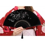 Wobe Grassflowers Folding Hand Held Fans with a Fabric Sleeve for Protection for Birthday Gifts Womens Folding Hand Fan Chinese Japanese Vintage Style Handheld Folding Fan Home Decorations Baby Sh - BFS0TZ9O9