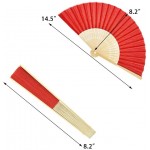 Wpxmer 12 Pack Multicolor Handheld Folded Fan Bamboo Folding Paper Hand Held Fans for Wedding Party and Home DIY Decoration - BL4G4PD5B