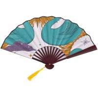 Wuhufy Japanese Fans Folding Fans Kids Mysterious Fashion Colorful Painting with Bamboo Frame Tassel Pendant and Cloth Bag Hand Held Fans for Women Folding Decorative Fans Japanese Bamboo Fans - BVW0V7UJL