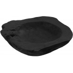 Bare Decor Lomax Wooden Decorative Bowl Hand Made from Teak Root Black 15 - B8196RF1O