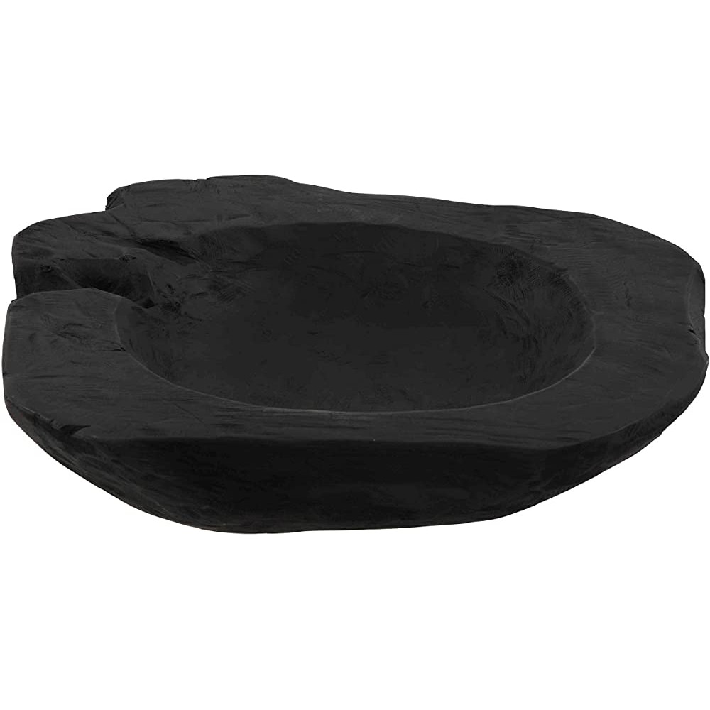 Bare Decor Lomax Wooden Decorative Bowl Hand Made from Teak Root Black 15 - B8196RF1O