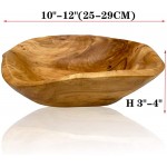 Creative Wood Bowl Root Carved Bowl Handmade Natural Real Wood Candy Serving Bowl 10-12 - BBOTT68FK