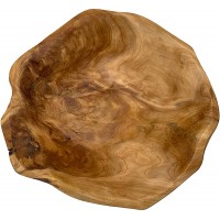 Creative Wood Bowl Root Carved Bowl Handmade Natural Real Wood Candy Serving Bowl 10"-12" - BBOTT68FK