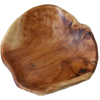 Creative Wood Bowl Root Carved Bowl Handmade Natural Real Wood Candy Serving Bowl 9"-10"  - BN2UF9UIG