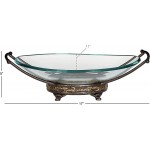 Deco 79 Glass Metal Bowl 17 by 5-Inch - BU2N4LOS7