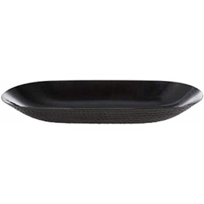 Decorline Pebbled Long Oval Bowl Small | Black | Pack of 25 - B0VTBJUPZ