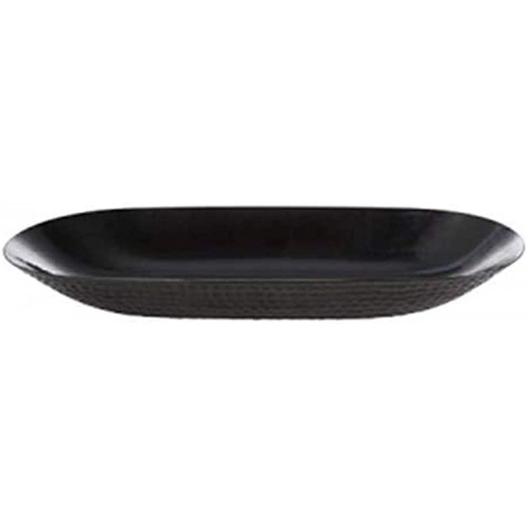 Decorline Pebbled Long Oval Bowl Small | Black | Pack of 25 - B0VTBJUPZ