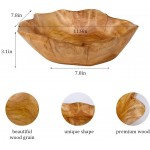 DeziWood Irregular Wooden Bowls for Decor Unique Hand Carved Decorative Farmhouse Wooden Fruit Bowls Large Wood Bowl for Nut Keys Jewelry Pine Cones Entryway Table Display 10-12 - BVDNIN2XB