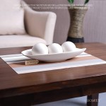Hosley Decorative Bowl and Orb Set. Ideal Gift for Weddings Special Occasions and for Decorative Centerpiece in Your Living Dining Room O3 Crackle Ivory - B6YSVYLV0