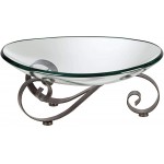Iron Scroll Stand with Oval Glass Bowl Kensington Hill - BWZVUBTHM