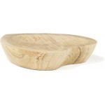Lovely Decorative Heart Shaped Bowl Hand Crafted All Natural Paulownia Wood Medium Sized 9-inch - BSY0CDNYW