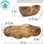 Moxy Meadows Wooden Dough Bowl 16 long Wooden Decorative Bowl great as a Centerpiece Bowl Fruit Bowl Bread Bowl or Farmhouse Décor. Add style to your home with our wooden dough bowls for décor. - BK5YARDXL