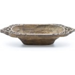 Norse Tradesman Hand-Hewn Bread Bowl Decorative Viking Design 17 Inch - BNZEC0GIH