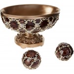 OK Lighting Curvae Decorative Bowl with Spheres Brown Bronze and Gold - BQBZZKTJQ