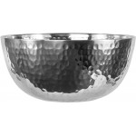 Red Co. 7” Luxurious Round Hammered Aluminum Decorative Bowl Silver Finish - B2C2V5FDW