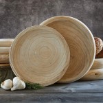 Santa Barbara Design Studio Table Sugar Hand Carved Paulownia Wood Serving Bowl Large Natural - BVXWL43R3