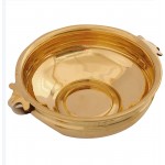 SATVIK Decorative 8 Inch Brass Urli For Floating Candles and Flowers Designer Bowl For Living Room Decoration - BAWELC1AG