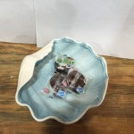 Shell Bowls Decorative Serving Bowl Scallop Shaped Jewelry Tray Candy Bowl Plate Dish Photography Props for Wedding Valentine s Day Party Blue - BHX4CNIOI