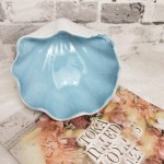 Shell Bowls Decorative Serving Bowl Scallop Shaped Jewelry Tray Candy Bowl Plate Dish Photography Props for Wedding Valentine s Day Party Blue - BHX4CNIOI