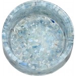 SUNYIK Orgone Crystal Healing Stone Bowl Polished Stone Jewelry Decorative Tray Plate Key Bowl Collectible Trinket Ring Coin Key Dish for Home Office Tabletop Decoration Round-Aquamarine - B7CKJZEIP