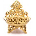 Two Moustaches Ethnic Design Decorative Brass Urli Traditional Bowl Showpiece - BNCS4IN0S