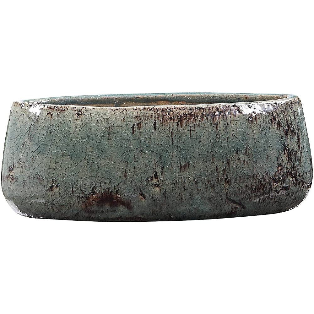 Uttermost Tenzin 15 1 2 Wide Aqua Blue Modern Ceramic Decorative Bowl - BB6JLAVDP