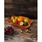 Wavy Live Edge Wooden Bowls for Decor Natural Root Wood Hand Carved Decorative Wooden Farmhouse Fruit Bowl Handmade Entryway Coffee Dining Room Table Centerpiece Potpourri Decor Display Bowl 2.0 - BQ7E9RKZU