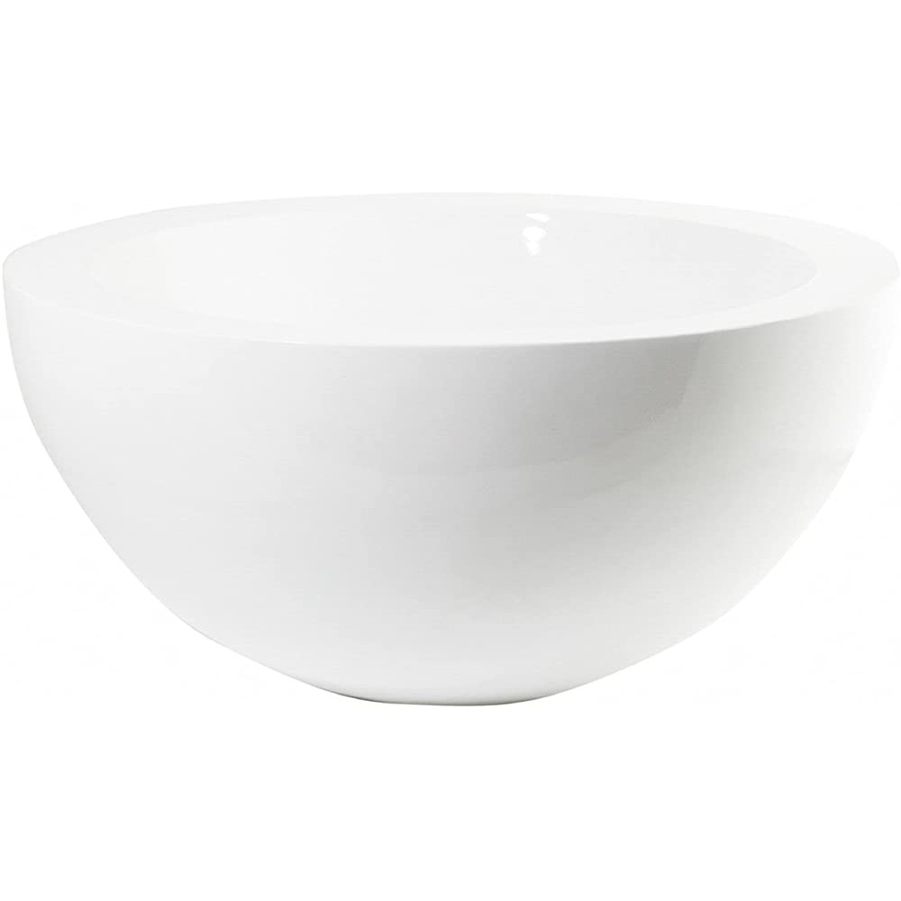 White Sleek Decorative Bowl 7H x 15W - BYSKGJRIO