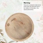 Wooden Bowl Decorative Trays for Home Décor 11 Wide Farmhouse Decorative Wood Bowl Snack Fruit Serving Bowl Kitchen Dining and More - BHCSCQIYV