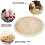 Wooden Bowl Decorative Trays for Home Décor 11 Wide Farmhouse Decorative Wood Bowl Snack Fruit Serving Bowl Kitchen Dining and More - BJ2UJIP3K