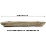 Wooden Fruit Snack Candy Serving Tray Real Wood Handmade Dough Bowl Root Carved Fruit Dish 14.2 - BFXT4P07X